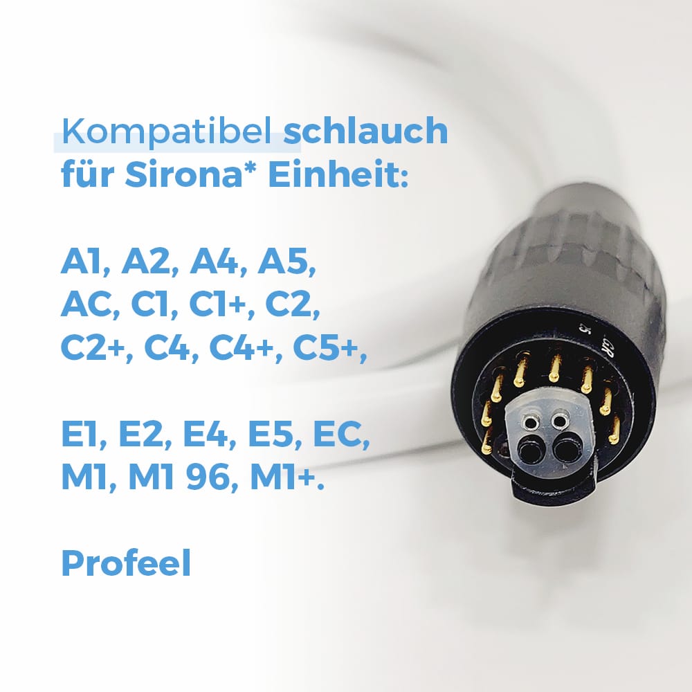 sirona SL D+ Motorschlauch passend für Sirona Einheiten - SL Motor mit Sprayregulierung