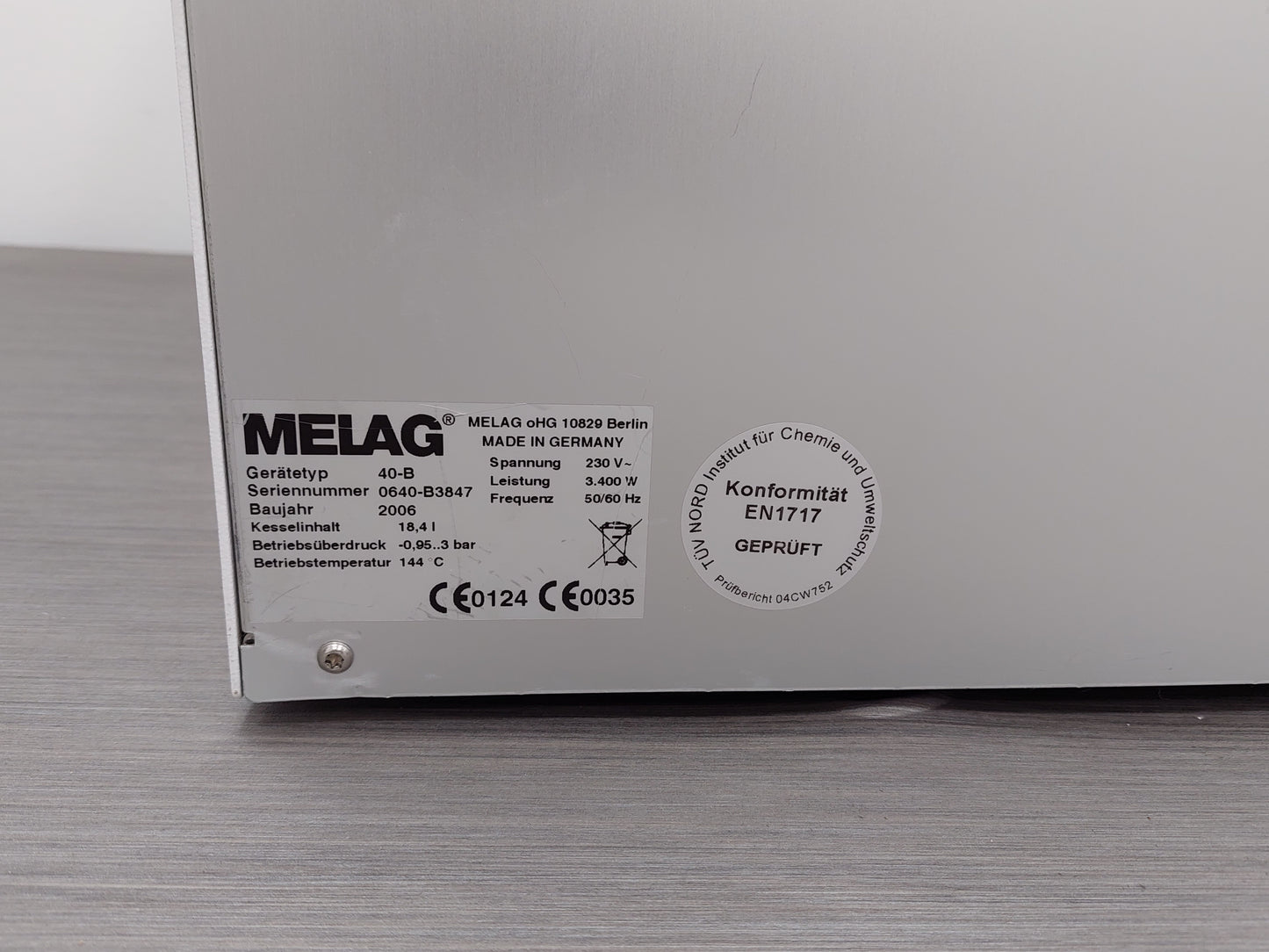 Melag Vacuklav 30 B+ Autoklav B-Klasse Steriliasator Bj 2006