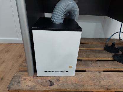 STROHM + MAIER Labortisch Arbeitstisch Arbeitsplatz inklusve Absaugung und Lampe